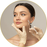 mulher fazendo procedimento estético